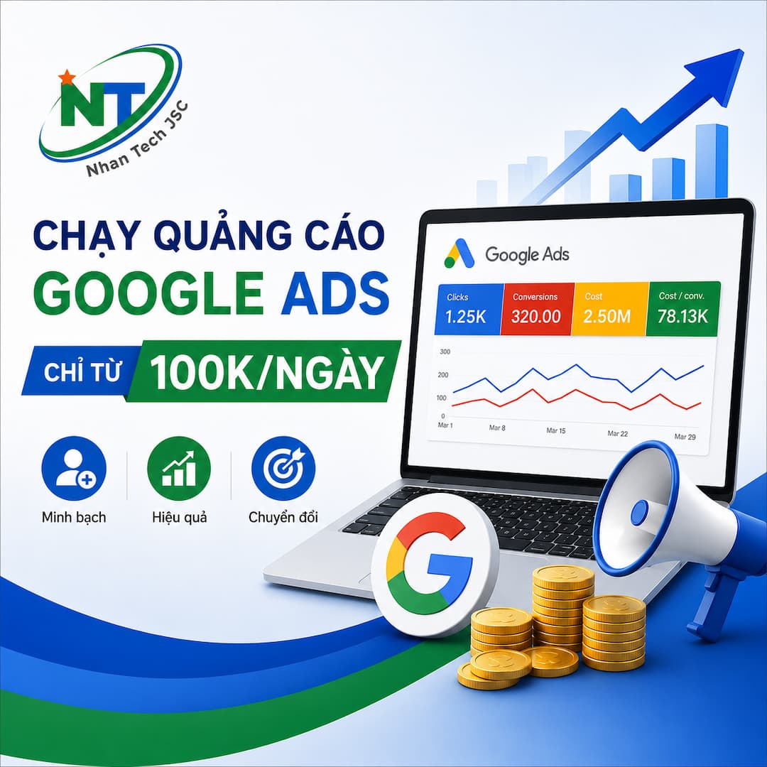 Chạy quảng cáo Google Ads chỉ từ 100k/ngày